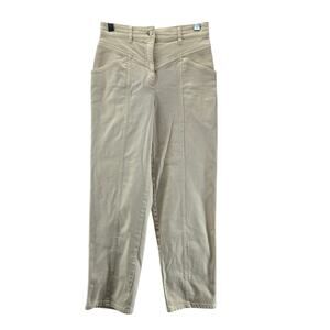 Aritzia Wilfred Free Pants Womens 2 Utility Cream Off White High Rise Ankle